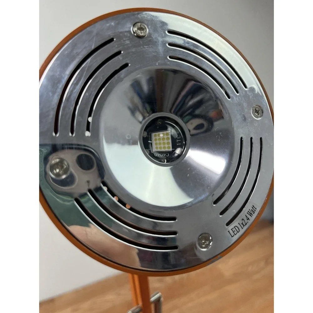 Vintage HWA Feng Lighting Orange Architecture LED Lamp, Extends to 24